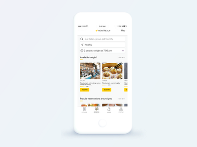 Nectar - Reserve 2017 app clean design cynthia irani feed home minimalist interface mobile order reservation restaurant ui ux