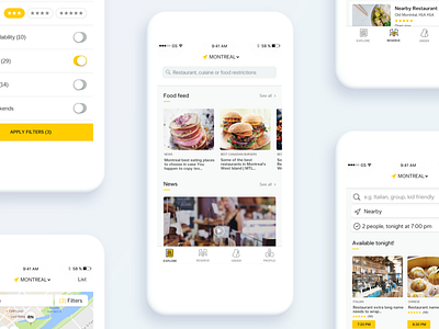 Nectar - WIP 2017 app clean design cynthia irani feed home minimalist interface mobile order reservation restaurant ui ux