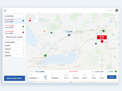 Fleet management tool 2017 aircraft airline app clean interface cynthia irani fleet manager flight flight interface flight plan minimalist ui ux