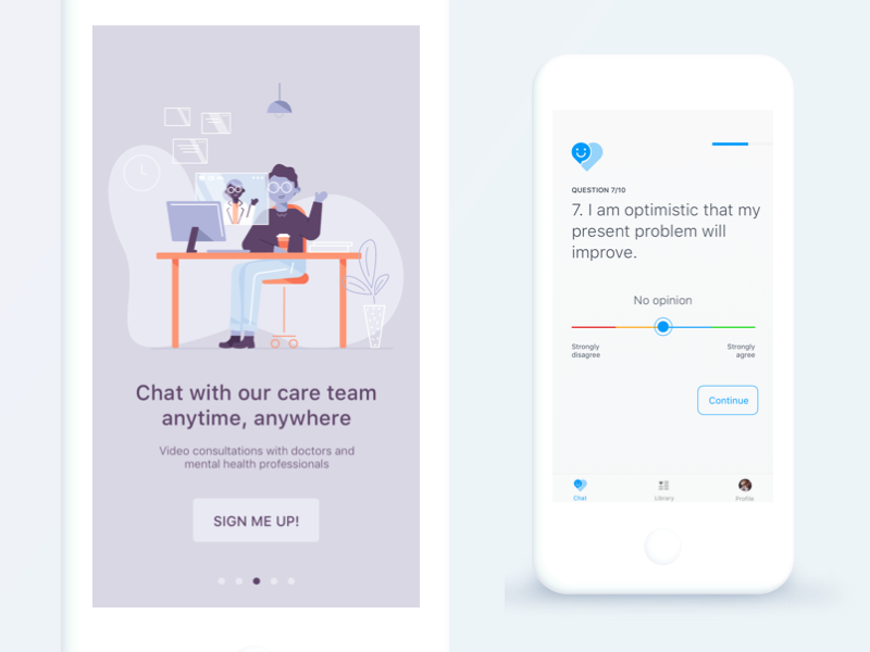 Onboarding + questionnaire POC onboard virtual healthcare healthcare chat questionnaire onboarding screen onboarding automation ios user experience cynthia irani