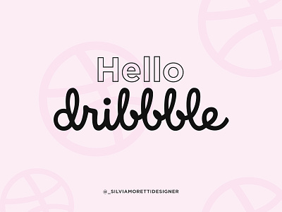 Hello Dribbble! brand design brand identity branding design dribbble freelance designer freelance logo designer graphicdesigner hellodribbble minimal personal brand pink