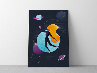 Space Adventure 2d abstract colors design illustration illustration art procreate shape space