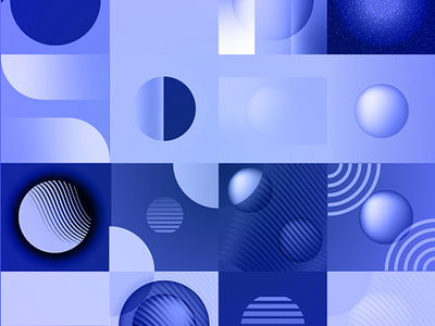 Circle Study—Blue 2019 branding color design flat freelance designer geometric art geometric design grid icon illustration illustrator pattern texture vector vector art