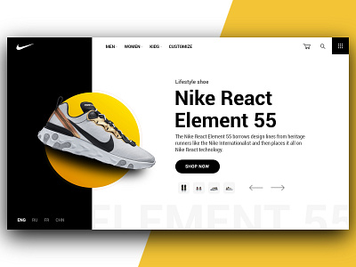 Nike shoe concept adobe photoshop adobe xd concept design ui ux web web design website