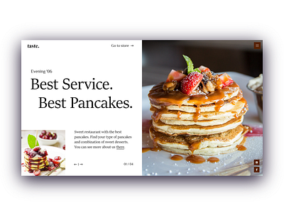 Pancakes restaraunt adobe photoshop adobe xd concept design sweet ui ux web web design web developer website