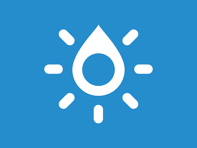 Dew - logo design dew logo rain drop simple sun weather