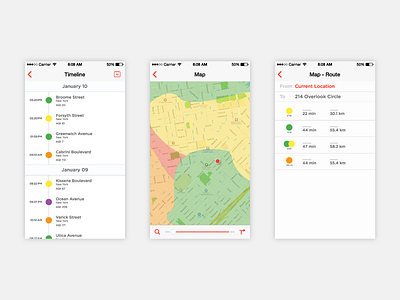 Airbient Timeline, map and routes