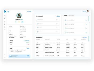 Medical CRM UI design ui ux web