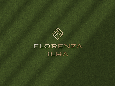 Florence Island Condominium brand branding condominium flower gold graphic design green leaf logo luxury nature