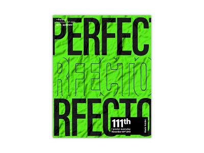 #111 — Perfecto. branding cover design design identity illustration illustrator magazine motion design typography