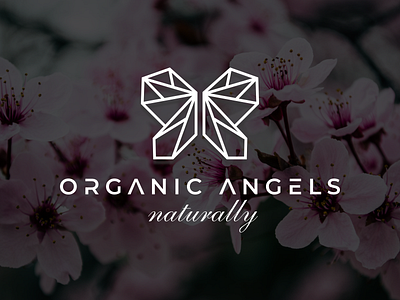 "Organic Angels" Minimal Logo branding flat geometric geometric design illustration logo design minimal minimal logo minimalist modern vector