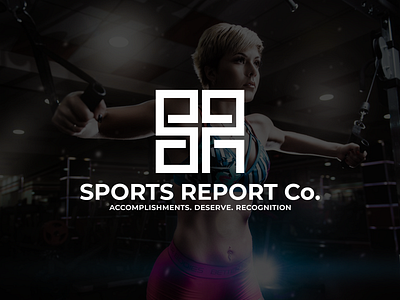 "Sports Report Co." Minimal Logo branding flat illustration logo design minimal minimal logo minimalist modern typography vector