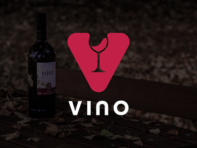 "Vino" Minimal Logo branding flat icon illustration logo design minimal minimal logo minimalist modern vector