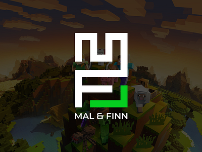 "Mal & Fin" Minimal Logo
