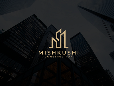 "Mishkushi Construction" Minimal Logo branding design flat illustration logo logo design luxury minimal logo minimalist modern ui vector