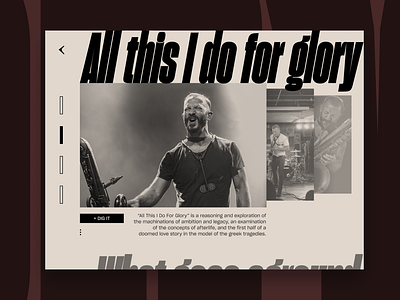All This I Do For Glory app appdesign design editorial design ios ipad music ui ux
