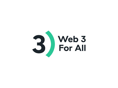 Web3 For All Logo blockchain branding crypto dapp design system logo web web framework web3 website design