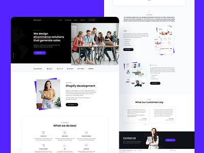 Shopify Agancy website design agency design landingpage shopyfi agency webdesign