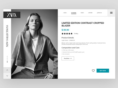 Zara Product Page concept design product product design product page ui ux web zara