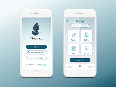 to:Resonate app branding design mobile ui ux