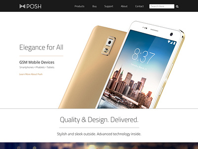 Posh HP branding design ui