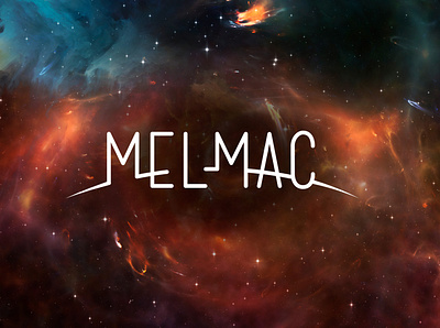 Melmac branding design galaxy logo typography