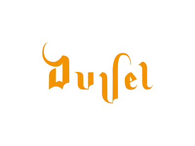 Duvel logo branding design logo typography vector
