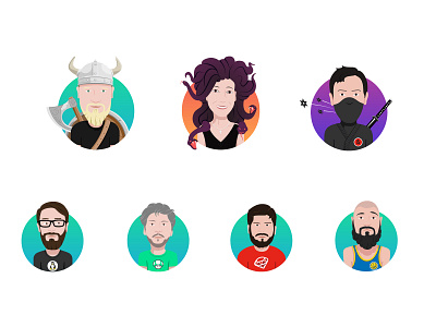 NR Avatars avatars design icon illustration team vector