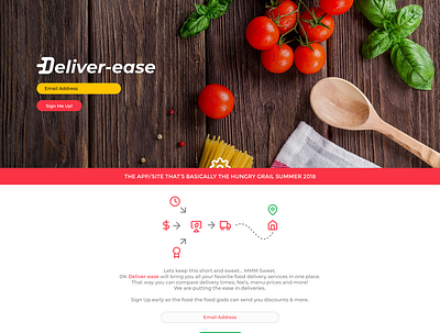 Deliver-ease Landing branding design ui ux web