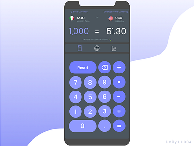 Exchange Rate Calculator app dailyui design ui ux