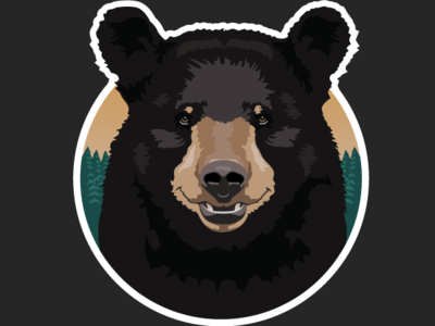 Black Bear Sticker