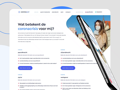 Corona24/7 - Website corona virus covid covid 19 information landingpage mobile portal ux webdesign