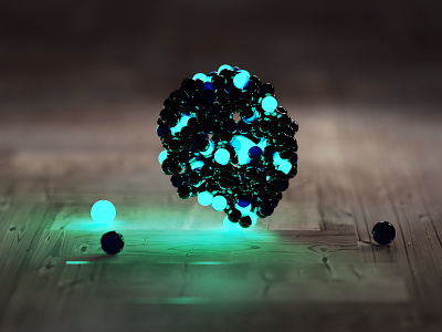 Gracious Balls Logo 3d blender emitters experiment logo particles