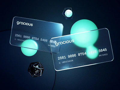 Glass Credit Cards [3D edition] 3d blender design experiment glass glossy illustration noisy