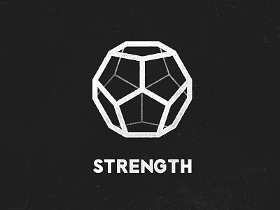 Strength dodecahedron logo stamp