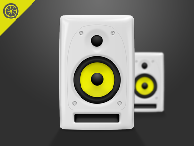 Studio Speakers Icon icon krk rokit6 speakers studio white