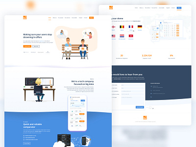 TDS Website compare demo design illustrations landing page product ux website