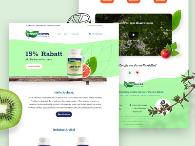 Greenleaves E-mail newsletter email email design email marketing green leaves mail marketing mastertemplate nature vitamins