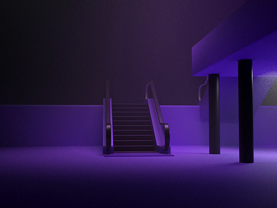 Ramp 3d 3d animation after effects blender escalator purple ramp
