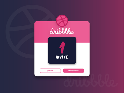 One Dribbble Invite app branding card card design design dribbble dribbble invite illustration invite invites login login page login screen logo typography ui ux web website