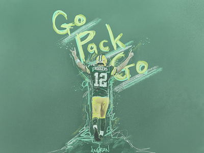 Go Pack Go artwork design football graffiti green illustration nfl photo photography print sports texture