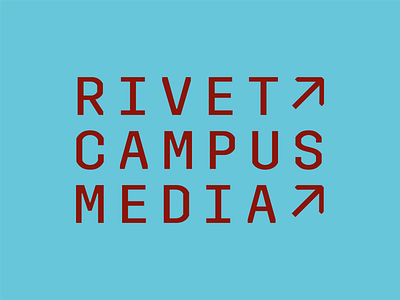 Rivet Campus Media (Rebrand) (Concept 3) arrow arrows branding college compass design direction logo logos logotype monogram rivets type typography wayfinding