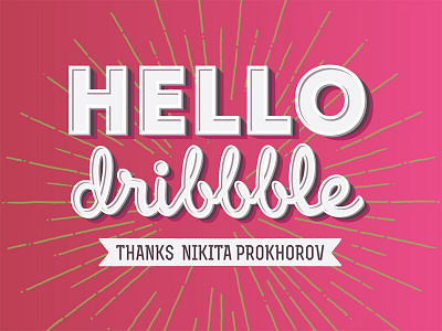 Thanks Nikita Prokhorov debut draft dribbble invite thank you thanks type typography