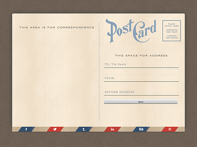 Post Card Contact Form