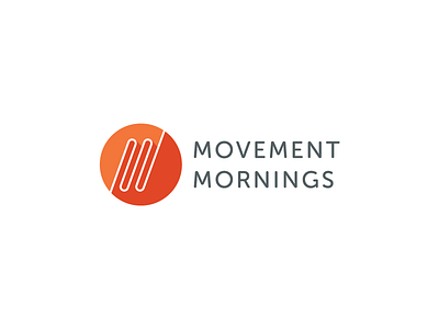 Movement Mornings — Final Logo athletic logo branding gym gym logo logos podcast run runner sports logo