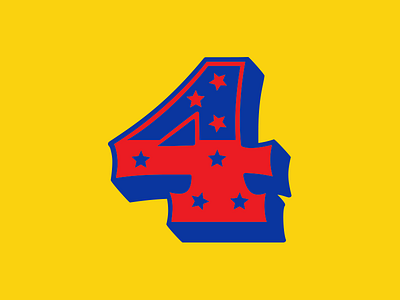 Happy 4th of July Everyone! 4 4th holiday july number number 4 numeral numerals type typography