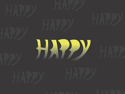 Happy design handlettering illustration illustrator letter logo screenprint vector