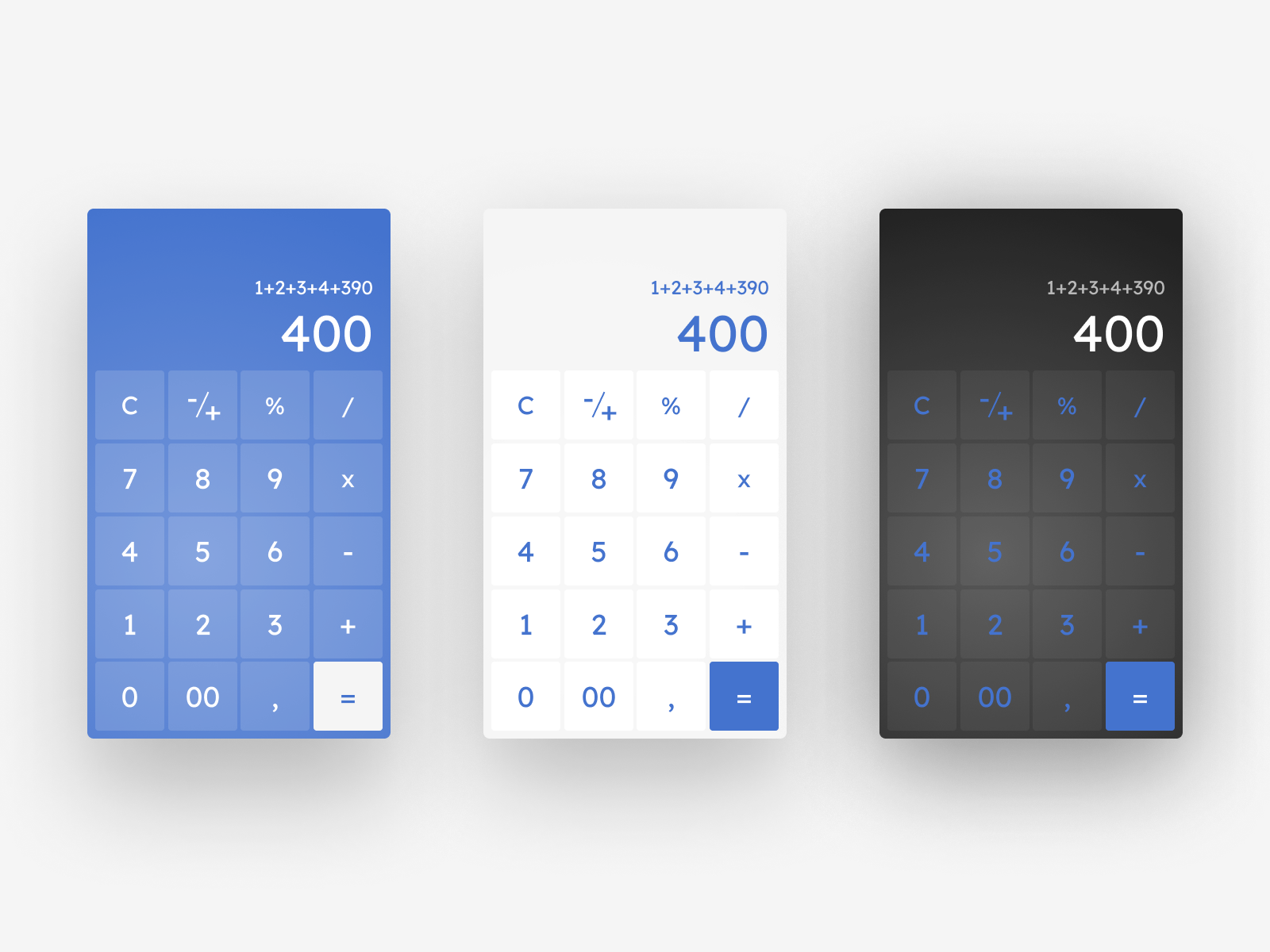 Daily UI 003 Calculator by Rafał Wójcik on Dribbble