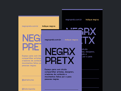 Negro Preto art black brazilian content creative design directory gosha illustration indigenous interaction native negro podcast preto purple side project typography