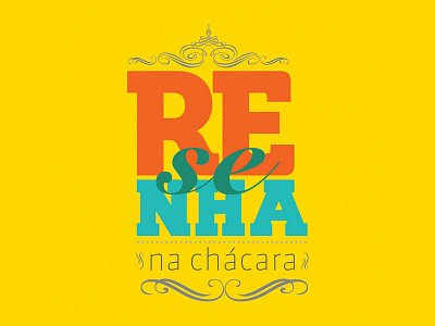 Resenha blue logo orange seal yellow